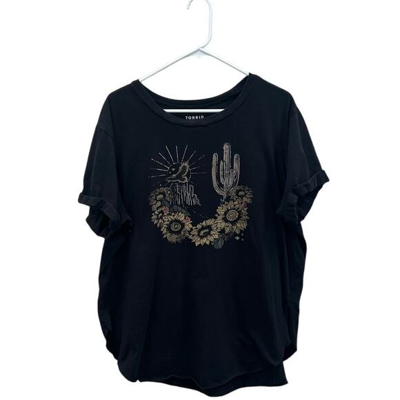 Torrid Black Desert Tee size 1 - Picture 1 of 8